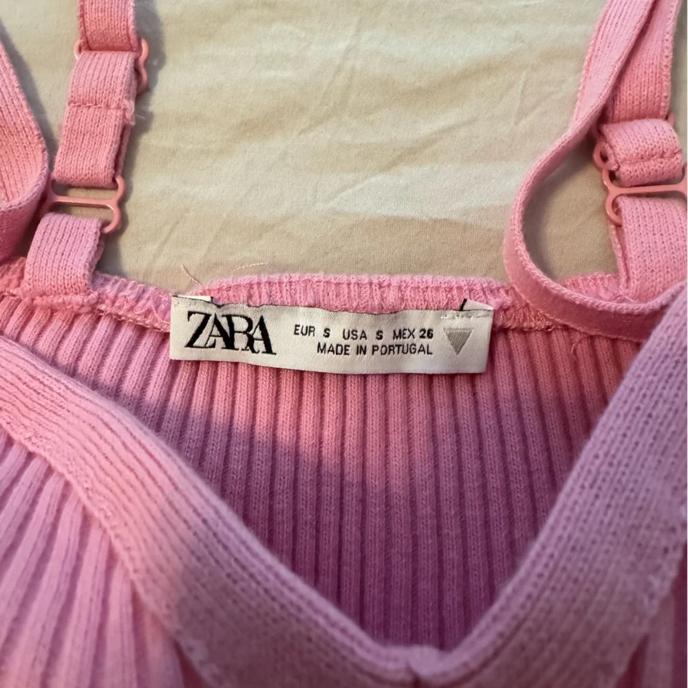 Zara Light Pink Ribbed Top - Picture 3 of 3